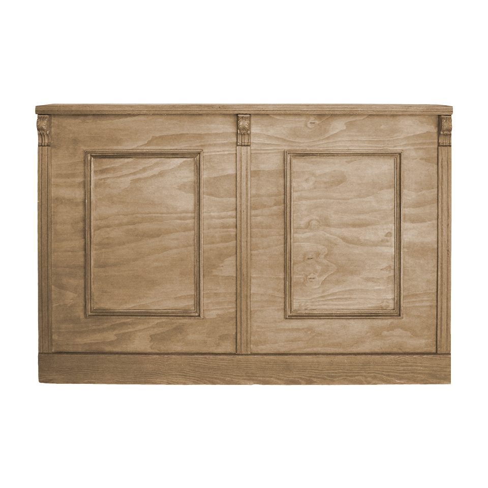 Bancone bar legno con boiserie