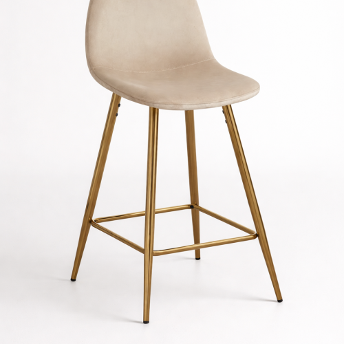 SGABELLO BAR VELLUTO BEIGE